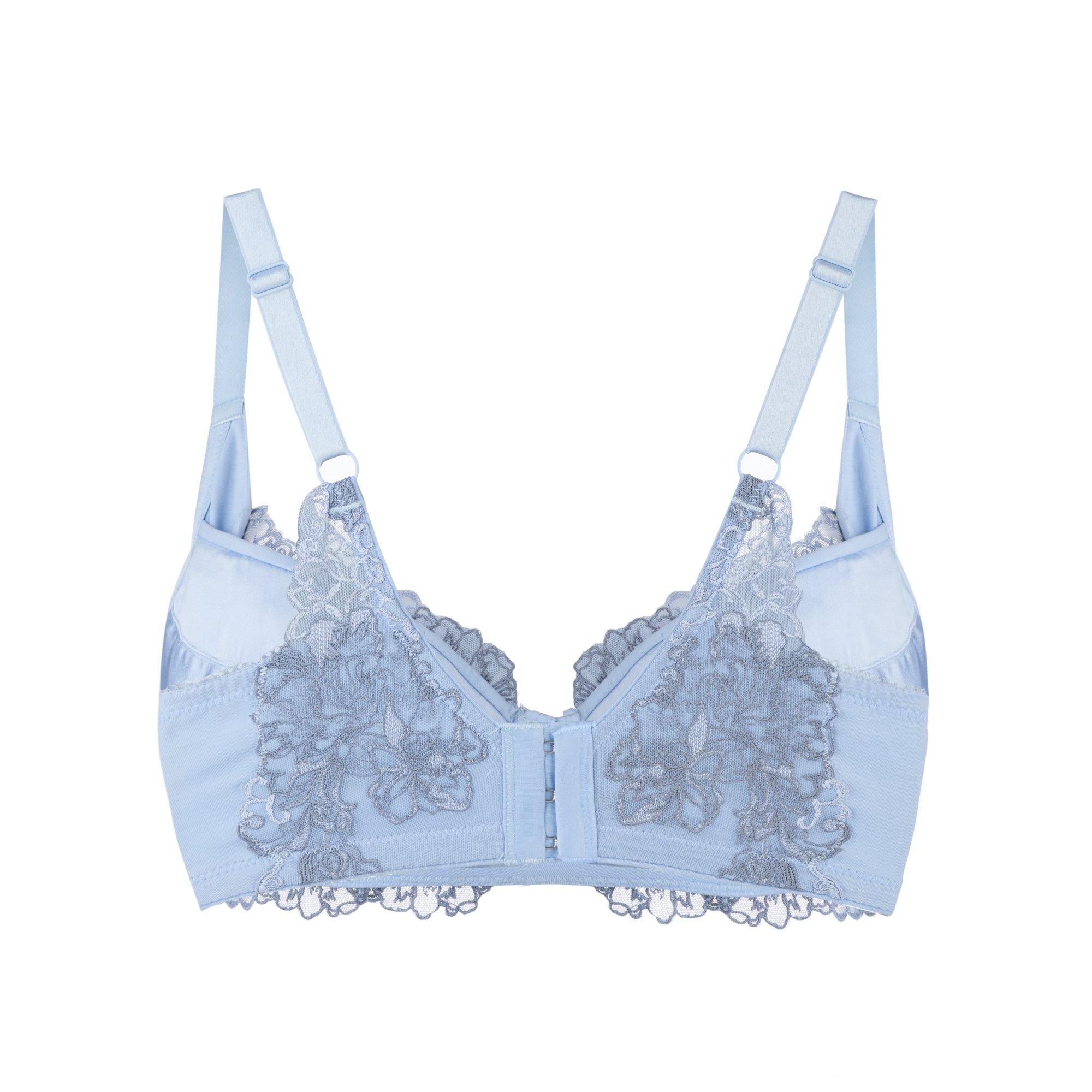 Ashley Embroidery Silk & Organic Cotton Supportive Plunge Bra