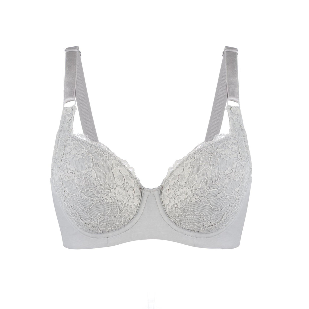 Mercury - Lace Silk & Organic Cotton Plunge Bra