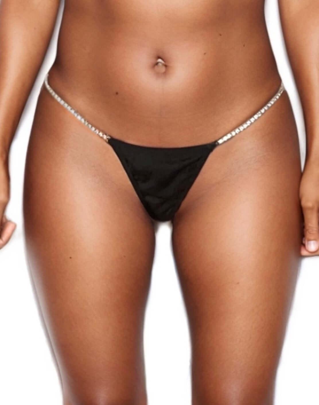 Adjustable Sides Rhinestone Thong, Eclipse