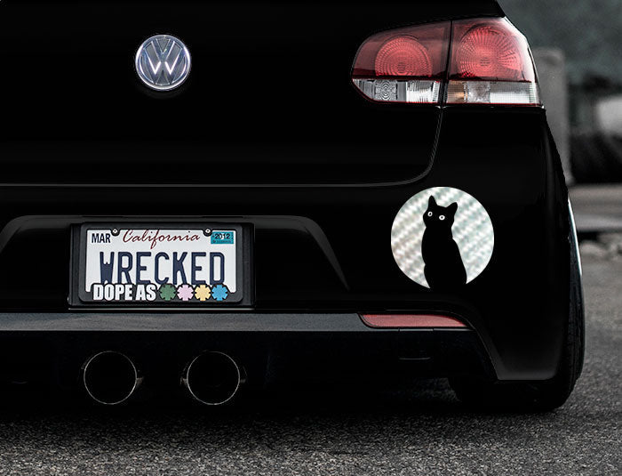 Moon Cat Bumper Car Sticker-23