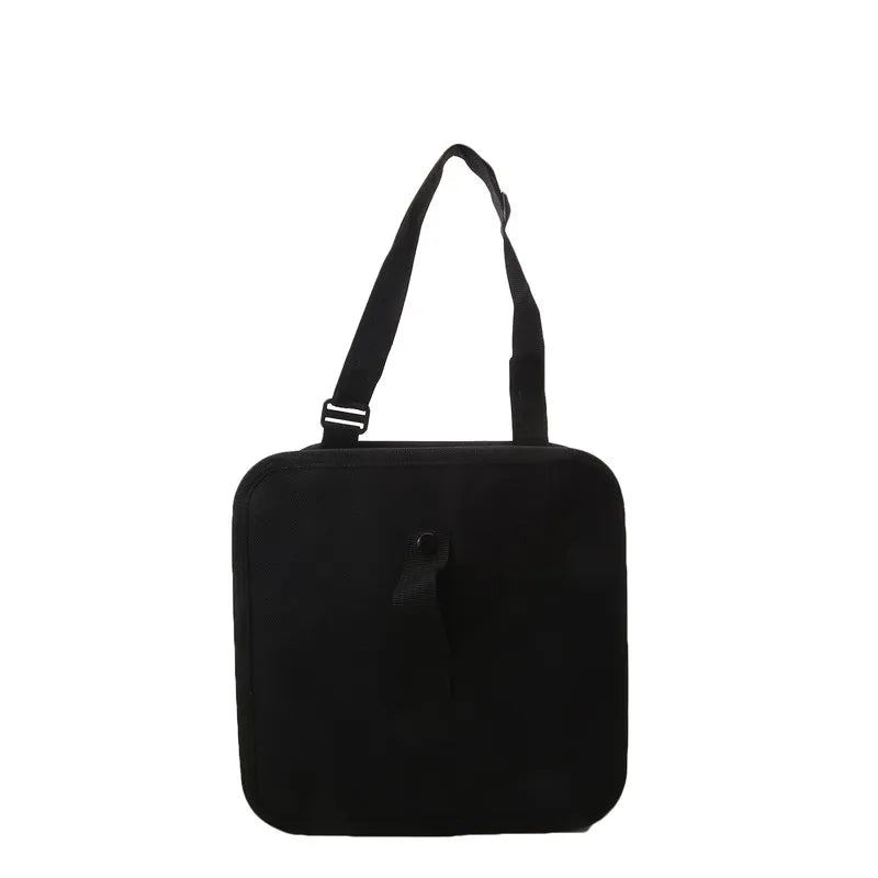 Car Trash Can with Storage Waterproof Bag with Mesh Pocket Black-0